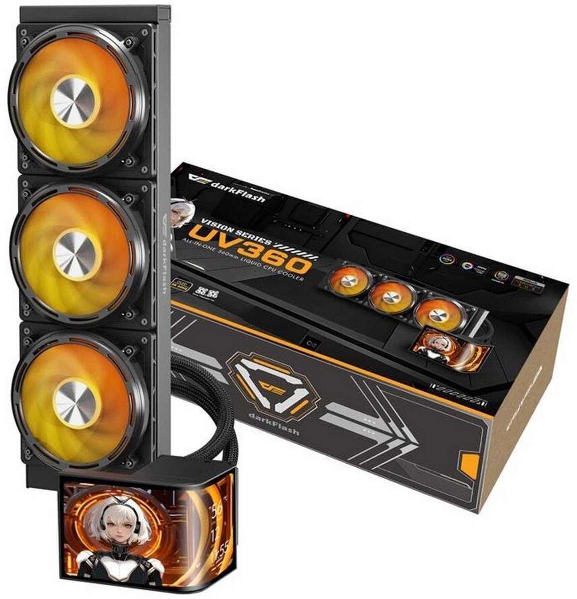  Darkflash - Uv360 Black - Cpu Koeling