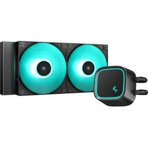 DeepCool Deepcool Le500 240Mm Single Colour Marrs Green Water Cooler, 2X 120Mm Pwm Single Colour Mars Green High Performance Fan, Sockets: Intel: Lga1700/1200/1151/1150/1155 Amd: Am5/Am4