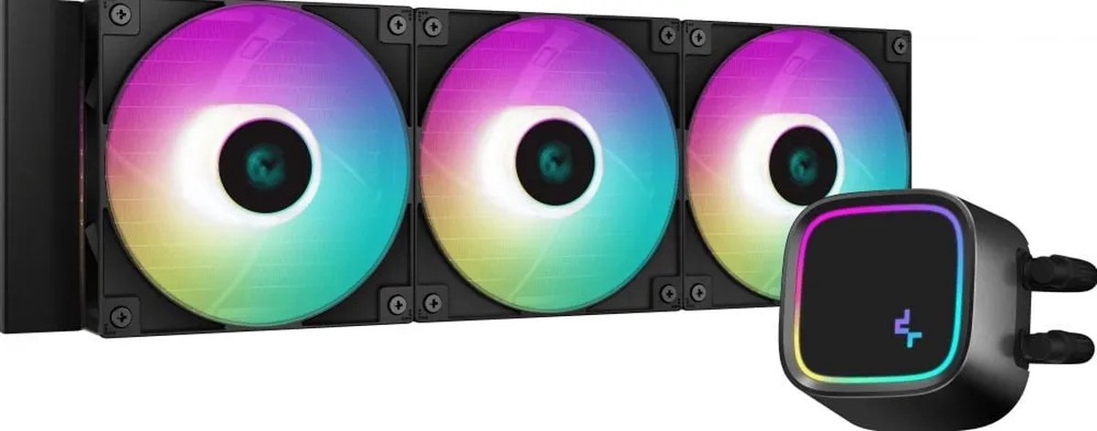 DeepCool Deepcool Le720 - Vloeistofkoelsysteem Processor - Afmeting Radiator: 360 Mm - (Voor Intel Lga 1700, 1200, 115X - Amd Am5, Am4) - 3X 120 Mm Pmw Rgb Fans - Aluminium - 4-Pins Pmw - Zwart