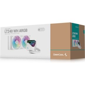Lt240 Wh Argb Designer Liquid Cpu Cooler, 240Mm 5Th Gen Pump 3400Rpm Aio, Fd12 Argb Daisy Chainable Fans, Multidimensional Infinity Mirror Block, 5V A-Rgb Software Control, White - afbeelding 6