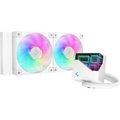 Lt240 Wh Argb Designer Liquid Cpu Cooler, 240Mm 5Th Gen Pump 3400Rpm Aio, Fd12 Argb Daisy Chainable Fans, Multidimensional Infinity Mirror Block, 5V A-Rgb Software Control, White