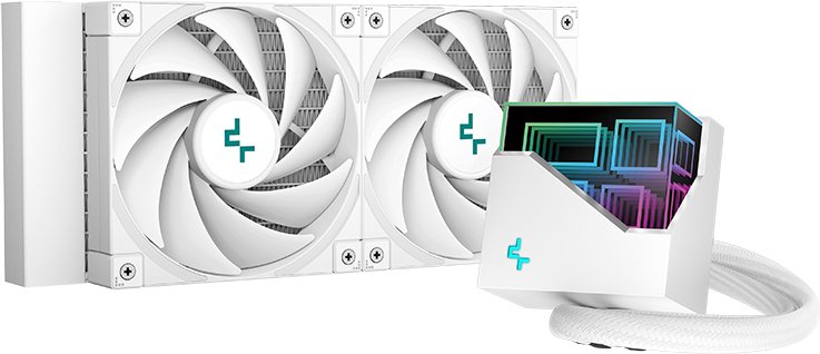 Deepcool lt520 wh 240 waterkoeling - DeepCool LT520 240mm Waterkoeler (White)