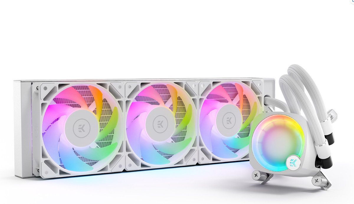 Ekwb Ek-Nucleus Aio Cr360 Lux D-Rgb White - Vloeistof-Koelsysteem - Afmeting koeler - afbeelding 4