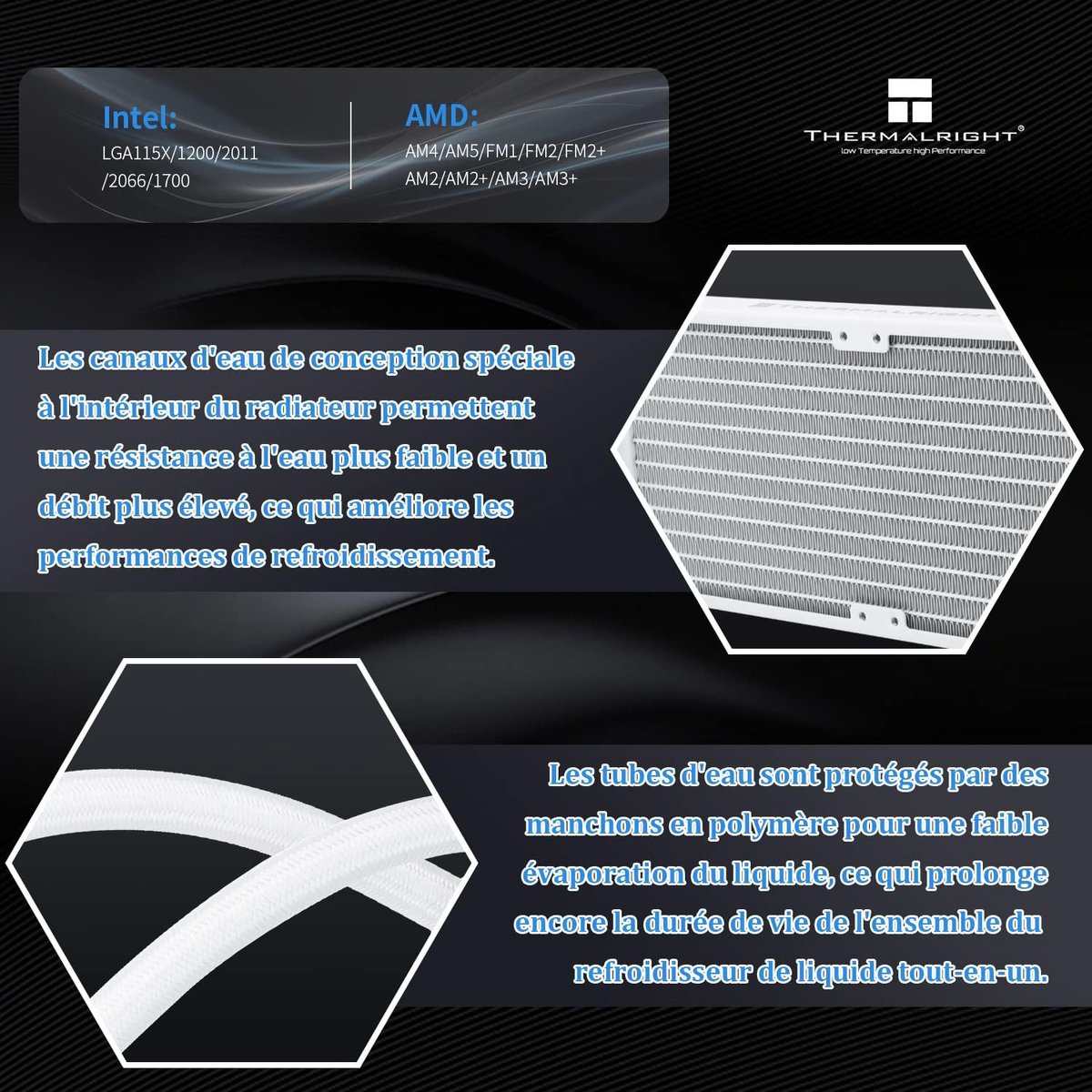 Thermalright Frozen Notte 240 White ARGB 240mm AIO CPU Koeler - afbeelding 7