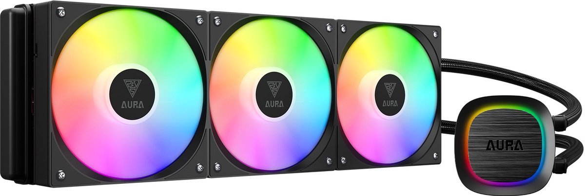 GAMDIAS Gamdias 360 Pwm Cpu Koeler Argb|360Mm Liquid Cooler|Intel/Amd Processor Waterkoeler (Addressable)|Aura Gl360 V2 (Socket: 1200, 1700|Am5, Am4)