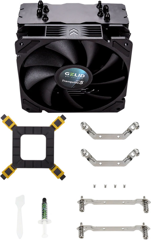 Gelid solutions tranquillo rev 5 120 4 orig - Gelid Solutions Tranquillo 5 - Black Edition CPU-koeler