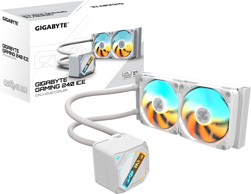 Gigabyte 240 ice waterkoeling 4 orig - GIGABYTE GAMING 240 ICE 240mm Waterkoeler (White)