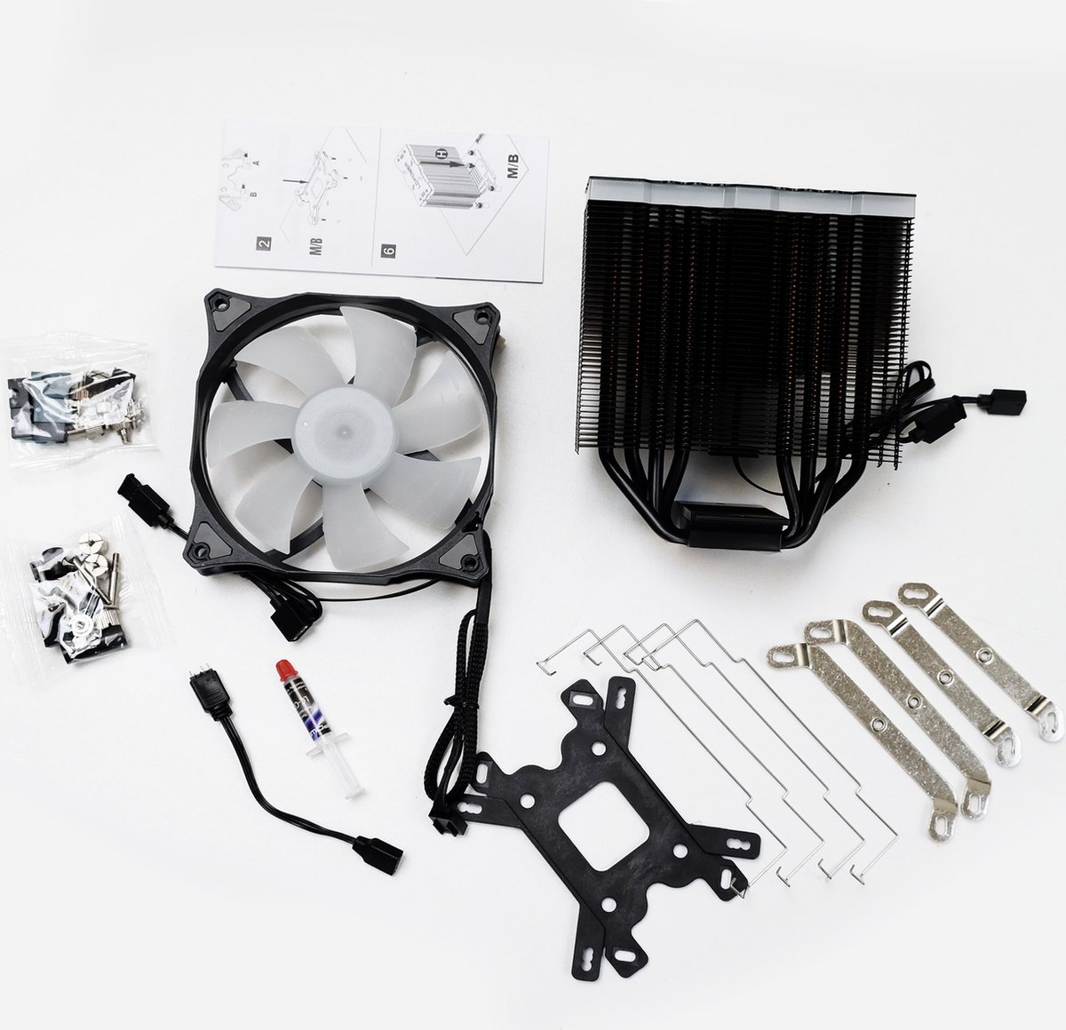 Intel & Amd Cpu Cooler Argb Fan Lucht Koeler/Air Cooler 120Mm Fdb Bearing Pwm - afbeelding 3