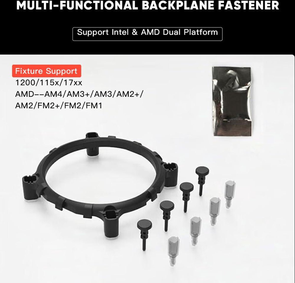 LED Lucht CPU Koeler met 4 Koperen Heat Pipes en 120mm PWM Ventilator voor AMD/Intel - afbeelding 4