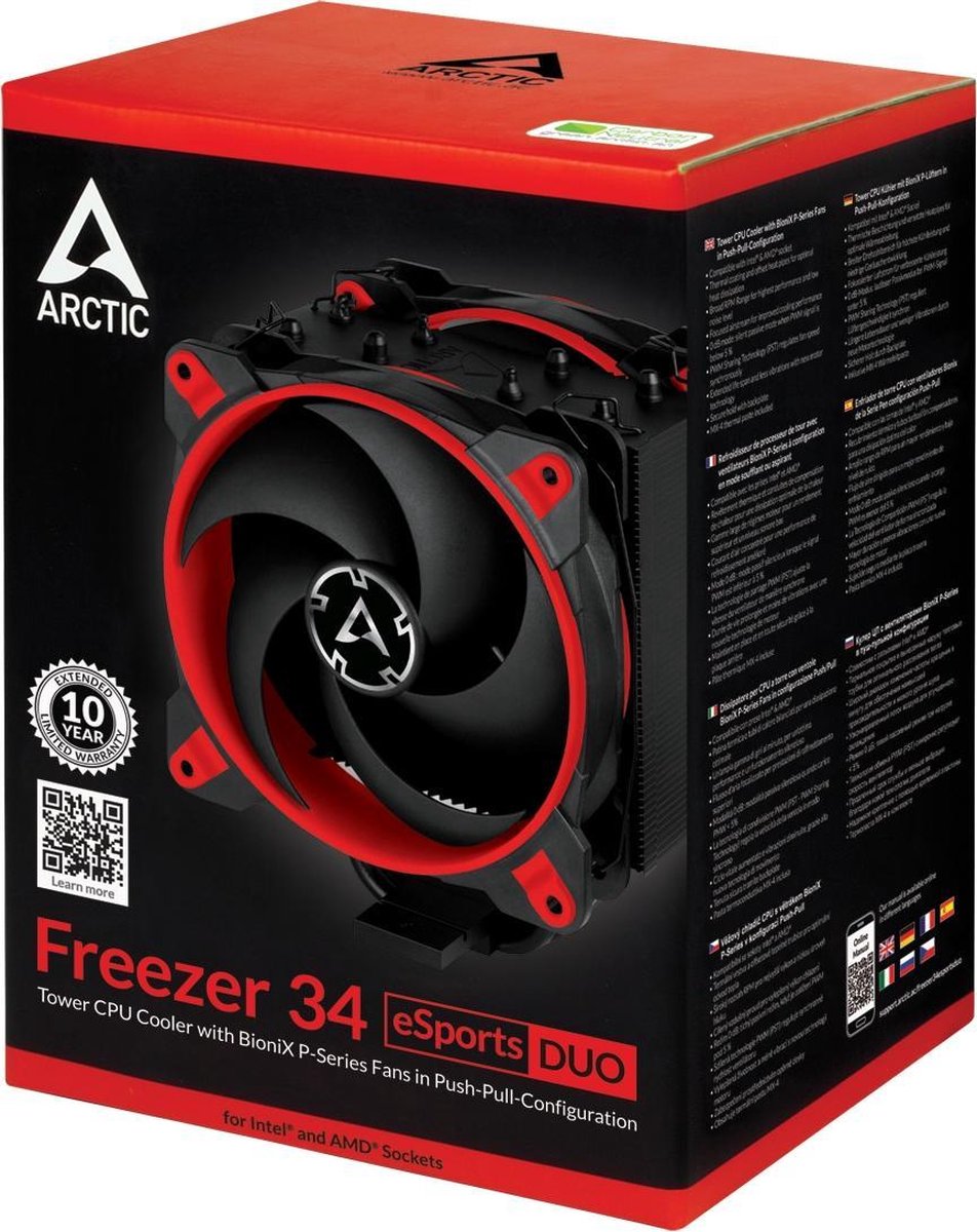 ARCTIC Freezer 34 eSports DUO Red CPU Cooler - afbeelding 9