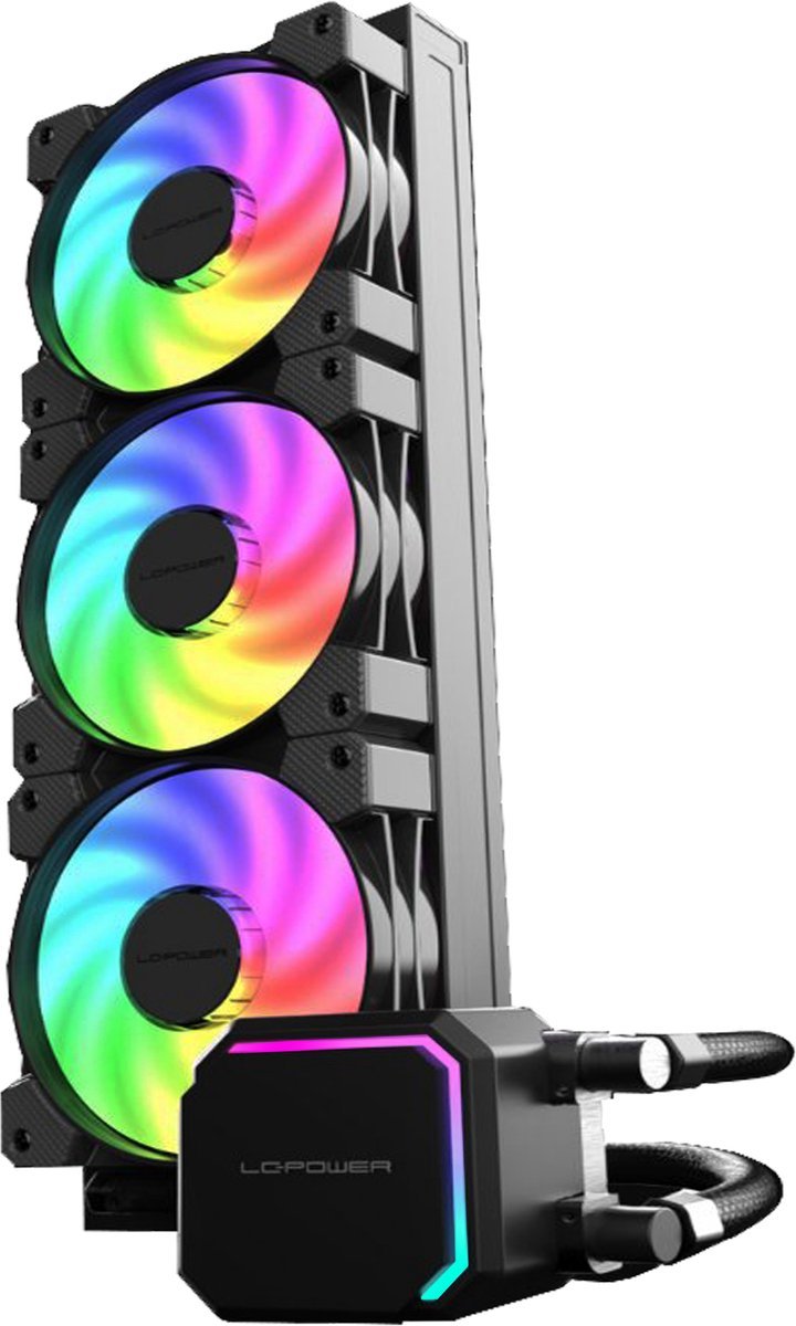 LC Lc Power 360 Argb Waterkoeler - 120Mm Fan - Tdp 300W - Zwart - Intel/ Amd Sockets - Lga 2066, 2011-3, 2100, 1700, 1366, 1200, 1156, 1155, 1151, 1150. Am5, M4, Am3, Am2, Fm3, Fm2, Fm1