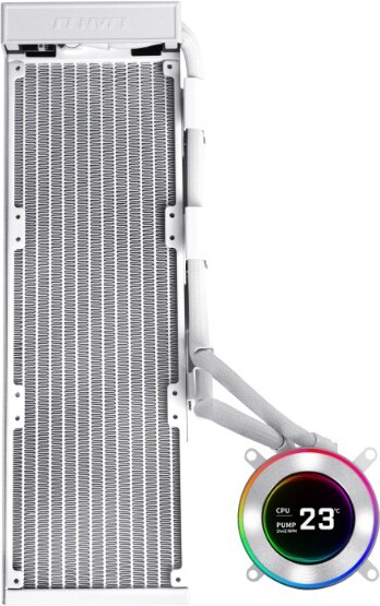 Lian li hydroshift ii lcd c 360 fanles 404948 2 orig - Lian Li Hydroshift II LCD-C 360N Fanless 360mm Waterkoeler (White)