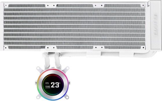 Lian li hydroshift ii lcd c 360 fanles 404948 - Lian Li Hydroshift II LCD-C 360N Fanless 360mm Waterkoeler (White)
