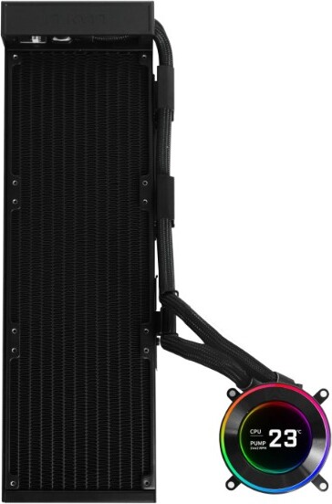 Lian li hydroshift ii lcd c 360 fanles 60292 2 orig - Lian Li Hydroshift II LCD-C 360N Fanless 360mm Waterkoeler (Black)