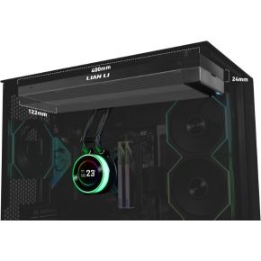 Lian Li Hydroshift Ii Lcd-C 360N Black - Afmeting Radiator: 360 Mm - Voor Intel koeler - afbeelding 3