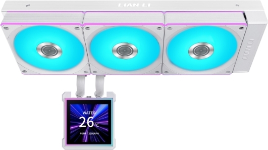 Lian li hydroshift ii lcd s 360c water 1022032 2 orig - Lian Li HydroShift II LCD-S 360CL White 360mm Waterkoeler (White)