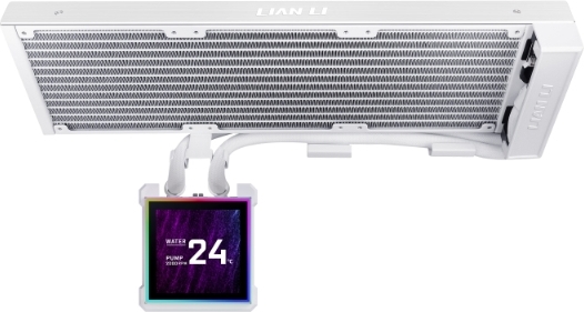 Lian li hydroshift ii lcd s 360n fanle 1022130 3 orig - Lian Li HydroShift II LCD-S 360N Fanless 360mm Waterkoeler (White)