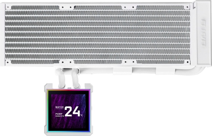 Lian li hydroshift ii lcd s 360n fanle 1022130 4 orig - Lian Li HydroShift II LCD-S 360N Fanless 360mm Waterkoeler (White)