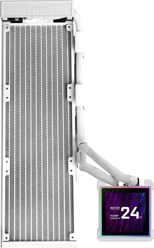 Lian li hydroshift ii lcd s 360n fanle 1022130 5 orig - Lian Li HydroShift II LCD-S 360N Fanless 360mm Waterkoeler (White)