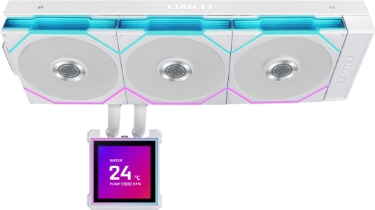 Lian li hydroshift ii lcd s 360tl wate 1022136 2 orig - Lian Li HydroShift II LCD-S 360TL White AIO 360mm Waterkoeler (White)