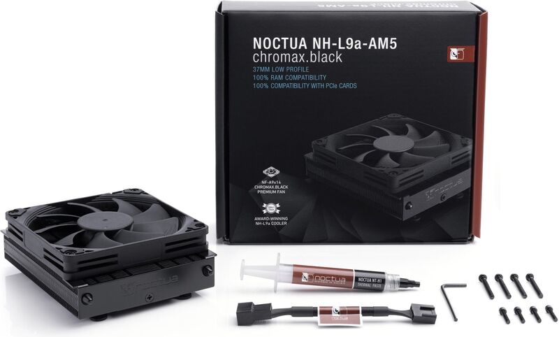 Noctua nh l9a am5 chromax black cpu 4 orig - Noctua NH-L9a-AM5 chromax.black CPU-koeler