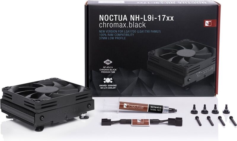 Noctua nh l9i 17xx chromax black koel 4 orig - Noctua NH-L9i-17xx chromax.black CPU-koeler