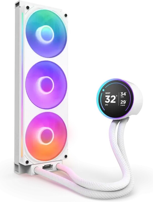 Nzxt kraken elite 360 waterkoeling 60364 2 orig - NZXT Kraken Elite 360 RGB White (2024) 360mm Waterkoeler (White)