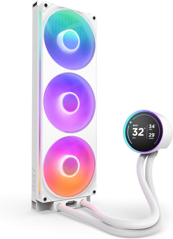 Nzxt kraken elite 420 waterkoeling 368709 2 orig - NZXT Kraken Elite 420 V2 RGB 420mm Waterkoeler (White)