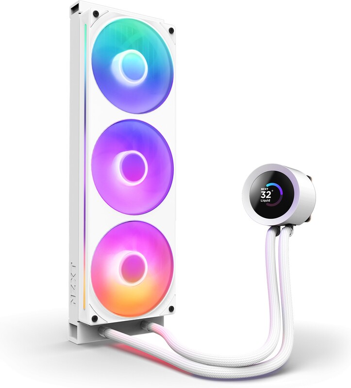 Nzxt kraken plus 360 waterkoeling 60365 2 orig - NZXT Kraken Plus 360 V2 RGB 360mm Waterkoeler (White)