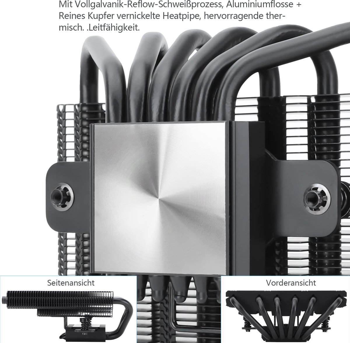 Thermalright Classic Low Profile Cpu Cooler - Axp120-X67 Black Argb - Htpc/Itx - afbeelding 4