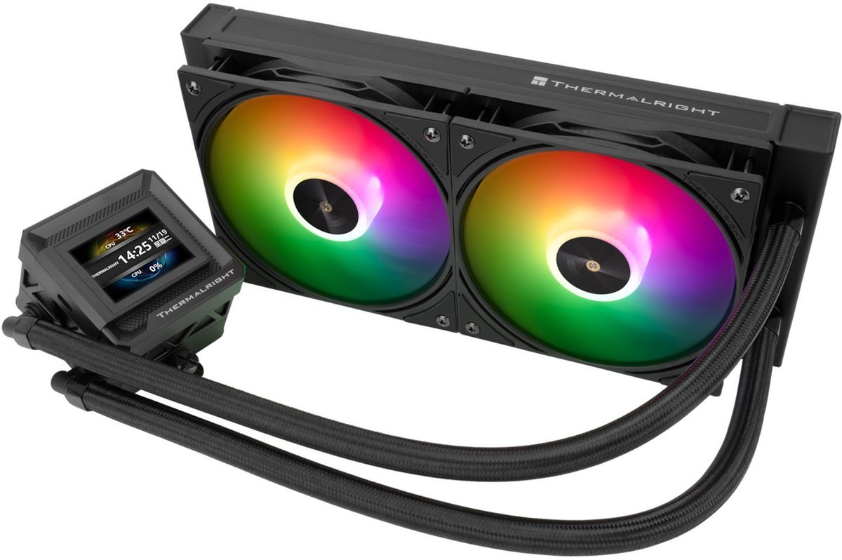 THERMALRIGHT Thermalright - Frozen Warframe 240 Se - Aio-Waterkoeling - 120 Mm-Ventilatoren - Argb-Display - Zwart
