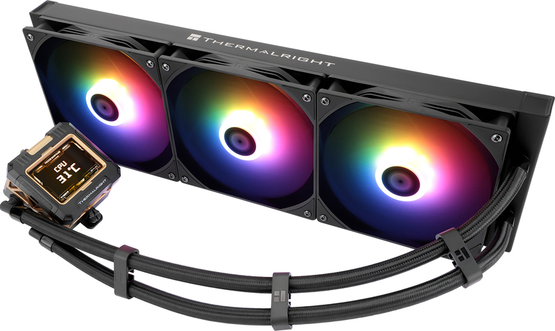 Thermalright frozen warframe 420 zwart 4 orig - Thermalright Frozen Warframe 420 Black ARGB 420mm Waterkoeler (Black)