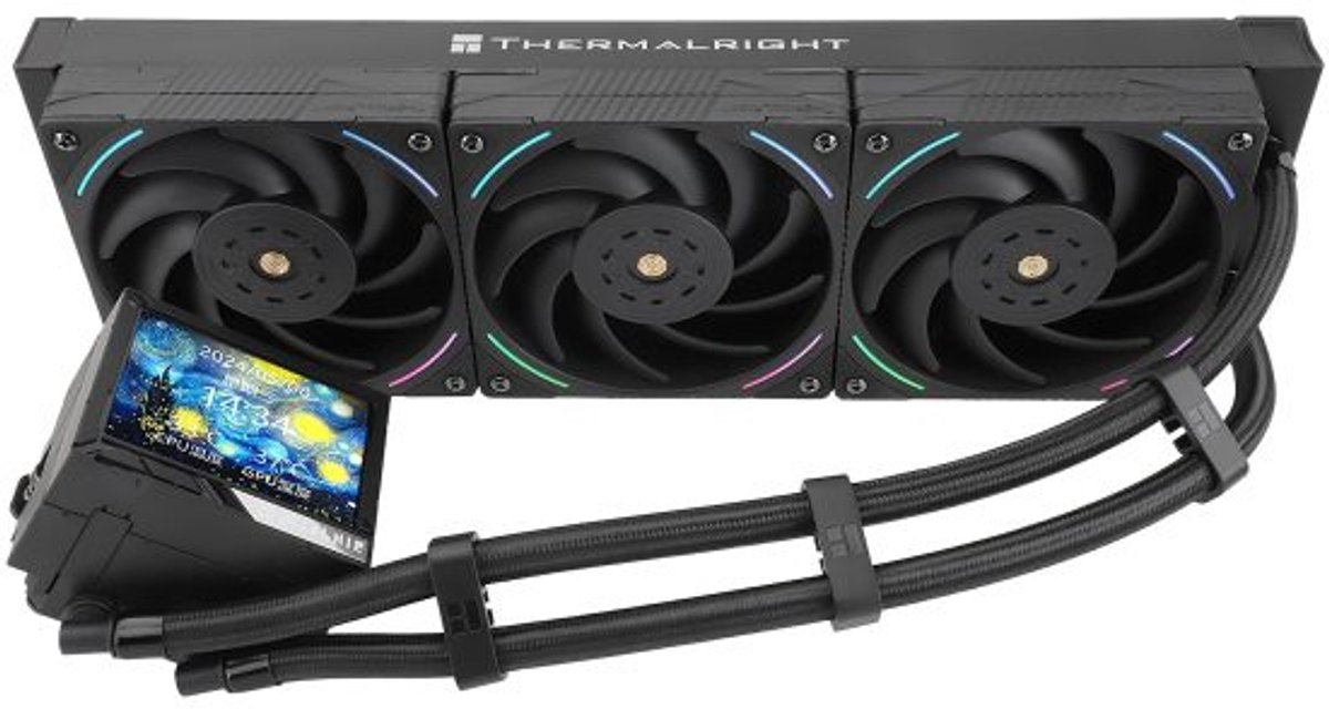 Mjolnir Vision 360 Black ARGB Liquid CPU Cooler 360mm Waterkoeler (Black) - afbeelding 2