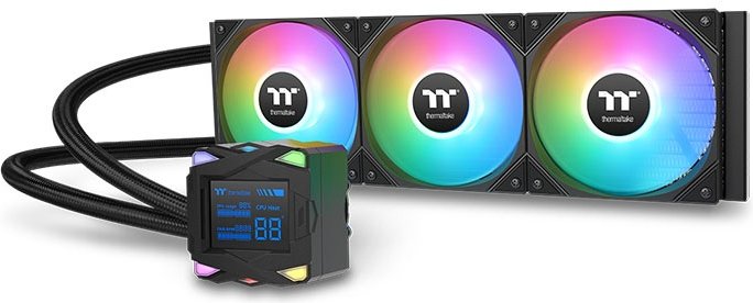 Thermaltake Thermaltake La360-S Argb Sync - Aio-Vloeistofkoeler - Lcd-Scherm - 3X120Mm Pwm 600-2500 Rpm - Zwart