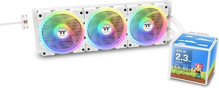Thermaltake minecube 360 ultra sync aio li 1189358 - Thermaltake MINECUBE 360 Ultra ARGB Sync AIO 360mm Waterkoeler (White)