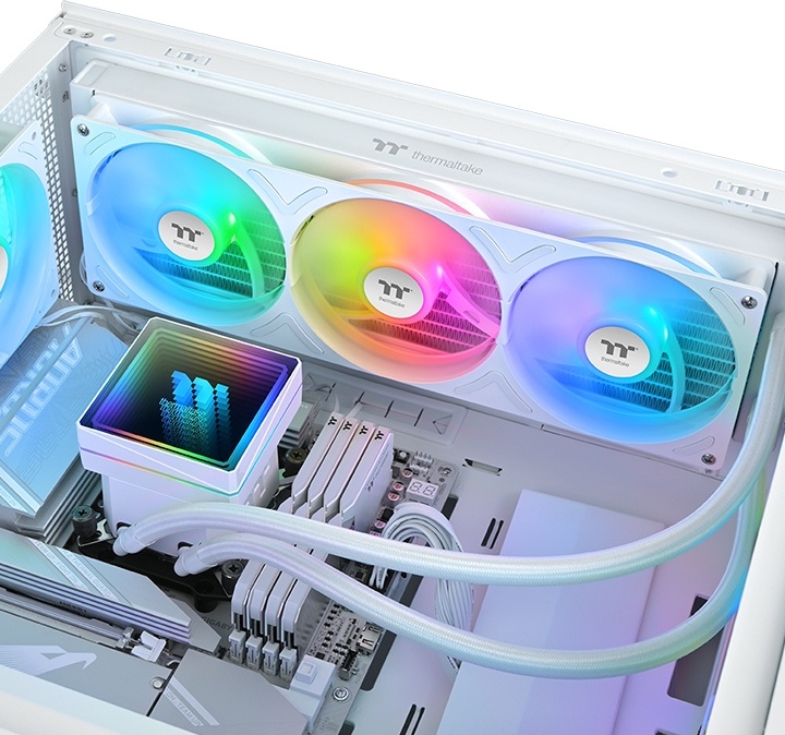 Thermaltake th360 v3 wit 5 orig - Thermaltake TH360 V3 ARGB Sync Snow Edition 360mm Waterkoeler (White)
