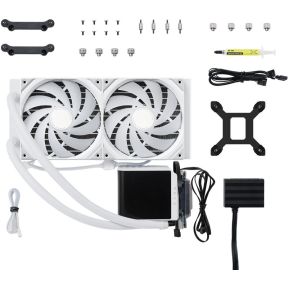PANORAMA ARGB 280 All-in-One Liquid Cooling, 3D-AMOLED Display – 280mm, White CPU CPU-koeler - afbeelding 4