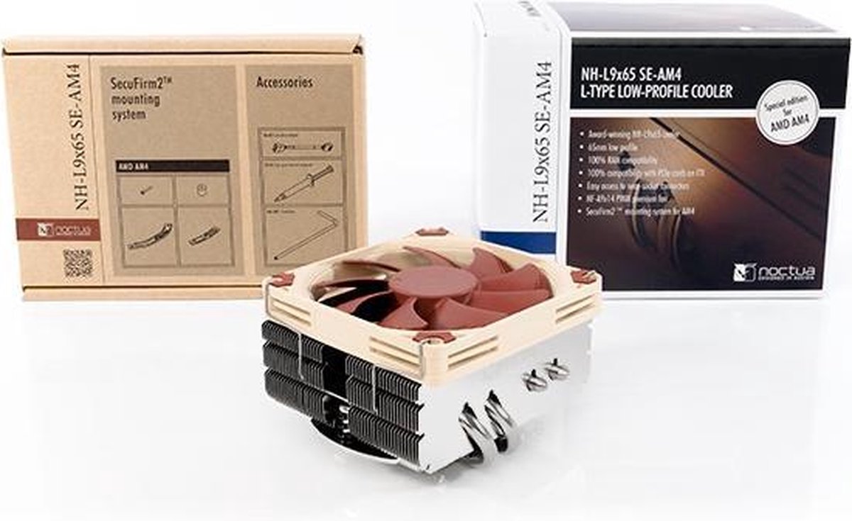 Noctua NH-L9x65 SE-AM4 Low-Profile CPU Air Cooler with 92mm NF-A9x14 PWM Fan, 95W TDP - afbeelding 3