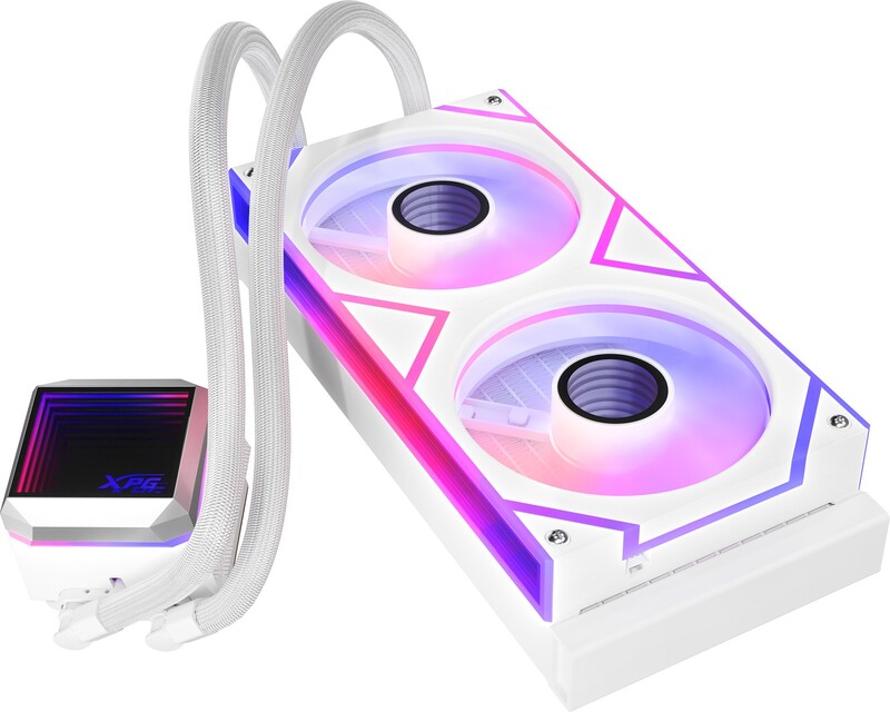 Xpg levante ii 240 wit 4 orig - XPG Levante II 240 Wit 240mm Waterkoeler (White)