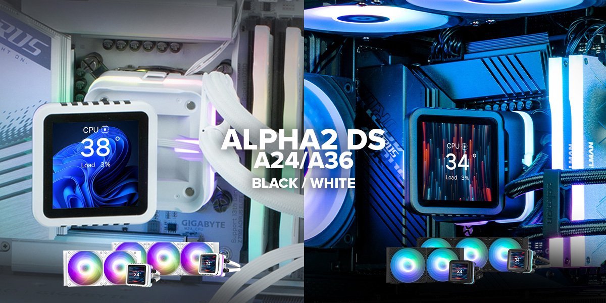 Zalman Alpha2 Ds A36 White , Aio Cpu Liquid Cooler, 360Mm Radiator, Ips Lcd - afbeelding 5