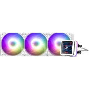 Zalman Zalman Alpha2 Ds A36 White , Aio Cpu Liquid Cooler, 360Mm Radiator, Ips Lcd Screen On Pump, Argb Af120 Fans Pwm Control, Intel 1851/1700/1200/115X Amd Am5/Am4