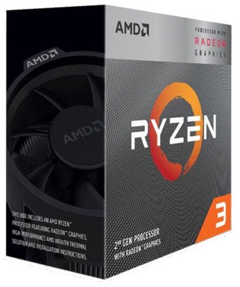 AMD Amd Ryzen 3 3200G With Radeon Vega 8 Graphics Processor 3,6 Ghz 3 Mb L3 Doos