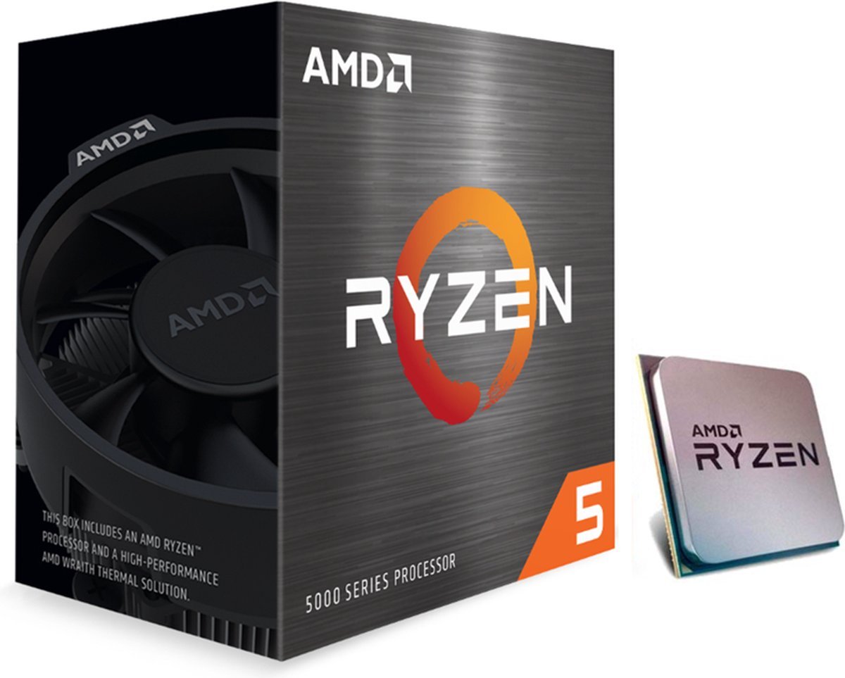 AMD Amd Ryzen 5 5600 - 3.5 Ghz (4.4 Ghz) - 6-Cores - 12 Threads - 35 Mb Cache - Am4 Socket - Amd Wraith Stealth - Doos