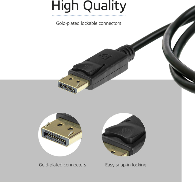 Act 1 4 kabel 8k 2m 4 orig - ACT AK4073 DisplayPort→DisplayPort 2 m DisplayPort-kabel