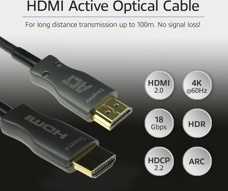 Act 100 meter premium 4k active op 5 orig - ACT AK3940 HDMI→HDMI 2.0 HDMI-kabel