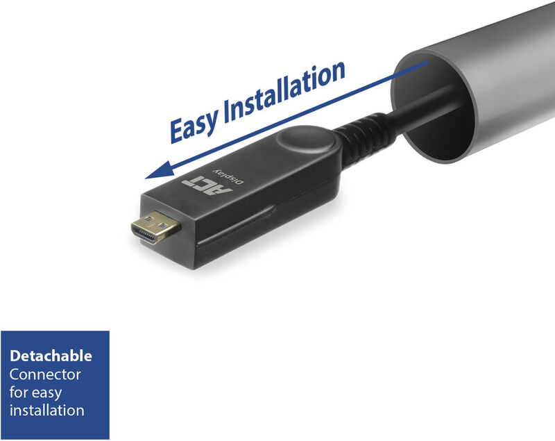 Act 15 meter 1 4 active optical 4 orig - ACT AK4151 DisplayPort→DisplayPort 15 m DisplayPort-kabel
