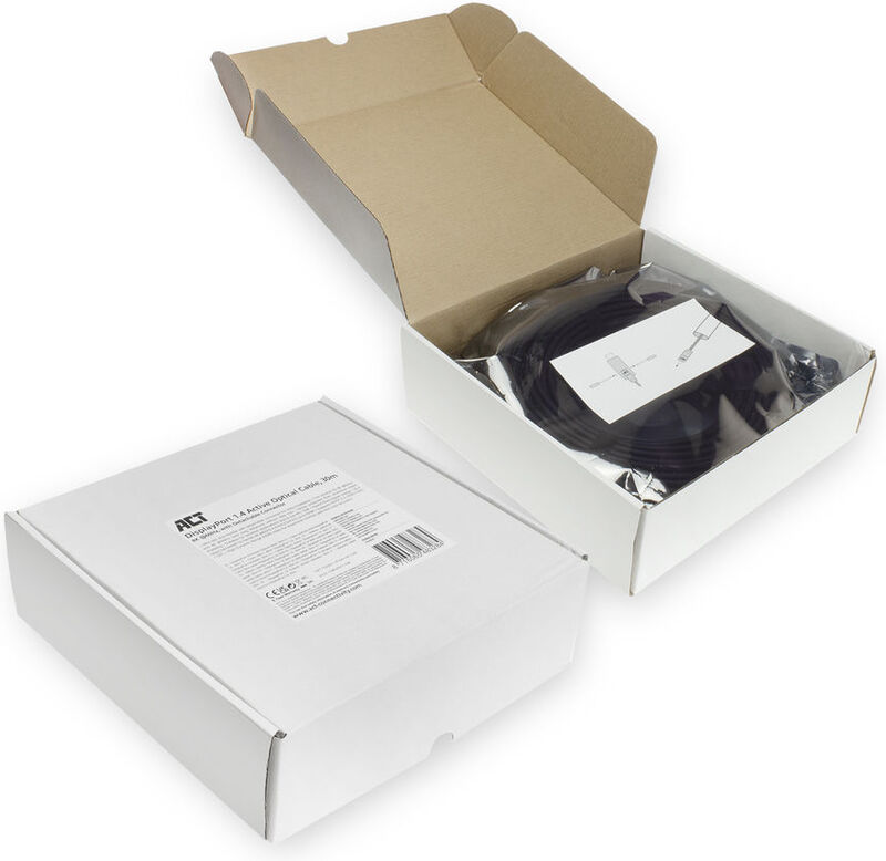 Act 15 meter 1 4 active optical 5 orig - ACT AK4151 DisplayPort→DisplayPort 15 m DisplayPort-kabel