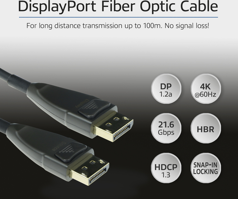 Act 15 meter active optical cable 4 orig - ACT AK4031 DisplayPort→DisplayPort 15 m DisplayPort-kabel