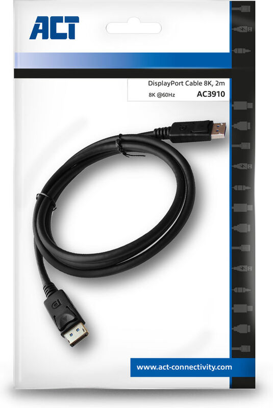 Act 2 meter 1 4 8k aansluitkabel 4 orig - ACT AC3910 DisplayPort→DisplayPort 2 m DisplayPort-kabel