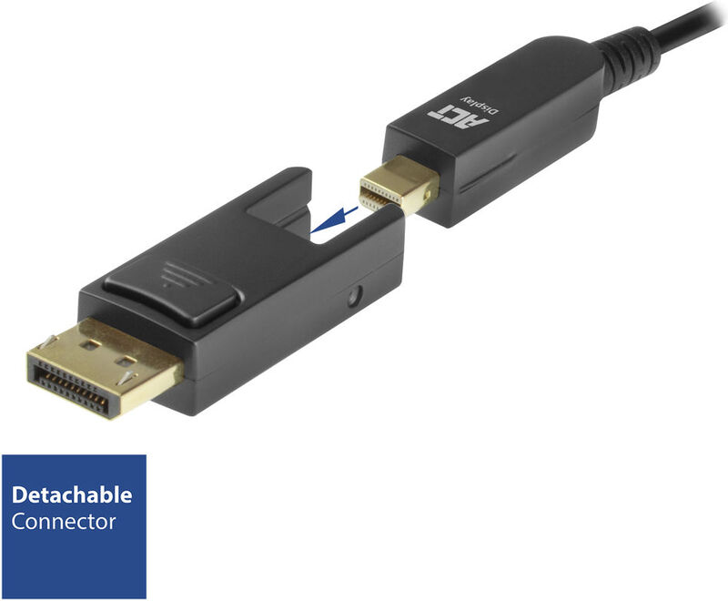 Act 30 meter 1 4 active optical 3 orig - ACT AK4154 DisplayPort→DisplayPort 30 m DisplayPort-kabel